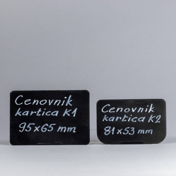 1. Cenovnik kartica (K1, K2)